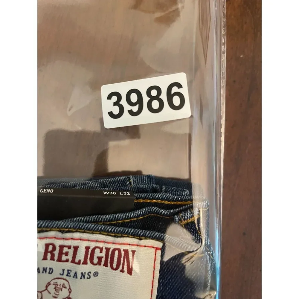 NWT‎ True Religion Men's Geno SN Slim Jeans Relaxed Stretch Size 36x32 Denim